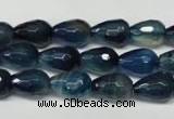 CAG2304 15.5 inches 10*14mm faceted teardrop agate gemstone beads