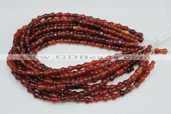 CAG232 15.5 inches 8*12mm pear-shaped red agate gemstone beads