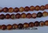 CAG2321 15.5 inches 6mm round red line agate beads wholesale