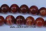 CAG2323 15.5 inches 10mmround red line agate beads wholesale