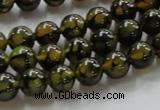 CAG234 15.5 inches 8mm round dragon veins agate gemstone beads