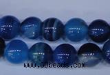 CAG2344 15.5 inches 12mm round blue line agate beads wholesale