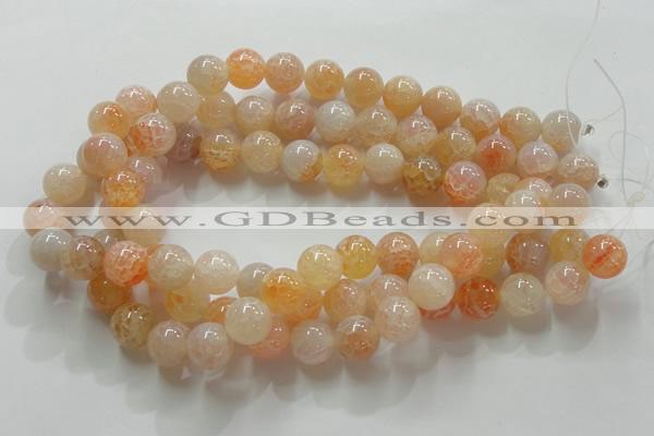 CAG240 15.5 inches 14mm round dragon veins agate gemstone beads