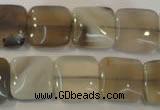 CAG2450 15.5 inches 14*14mm square Chinese botswana agate beads