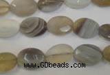 CAG2463 15.5 inches 10*14mm faceted oval Chinese botswana agate beads