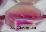 CAG2880 15.5 inches 30*40mm faceted octagonal agate gemstone beads