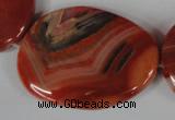 CAG3270 15.5 inches 28*40mm freeform red line agate beads