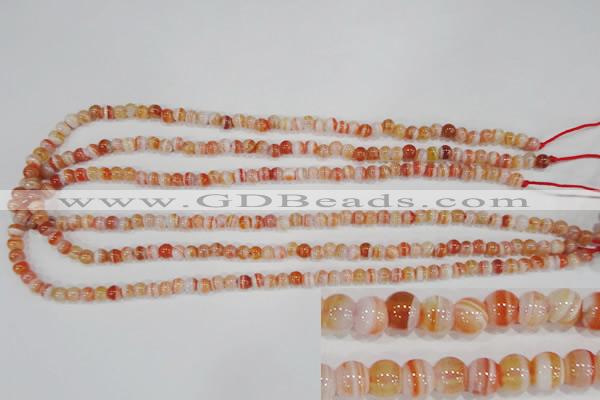 CAG3586 15.5 inches 6mm round red line agate beads wholesale