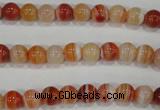 CAG3587 15.5 inches 8mm round red line agate beads wholesale