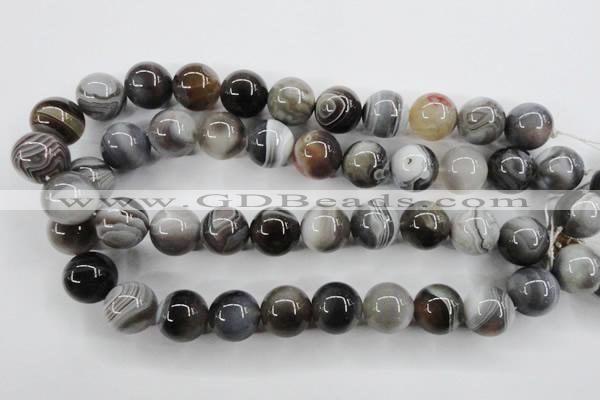 CAG3687 15.5 inches 18mm round botswana agate beads wholesale