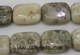 CAG3893 15.5 inches 15*20mm rectangle chrysanthemum agate beads