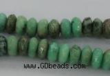 CAG3912 15.5 inches 3*6mm faceted rondelle green grass agate beads