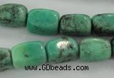 CAG3926 15.5 inches 12*16mm nuggets green grass agate beads