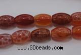 CAG4190 15.5 inches 8*12mm rice natural fire agate beads