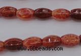 CAG4192 15.5 inches 7*12mm hexahedron natural fire agate beads