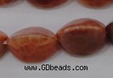 CAG4204 15.5 inches 10*14mm trihedron natural fire agate beads