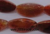 CAG4205 15.5 inches 10*20mm trihedron natural fire agate beads