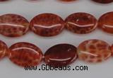 CAG4211 15.5 inches 8*12mm oval natural fire agate beads