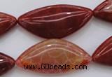 CAG4236 15.5 inches 18*39mm triangle natural fire agate beads