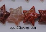 CAG4292 15.5 inches 20*22mm star natural fire agate beads