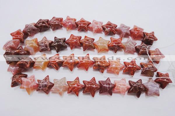 CAG4292 15.5 inches 20*22mm star natural fire agate beads