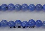 CAG4300 15.5 inches 4mm round dyed blue fire agate beads