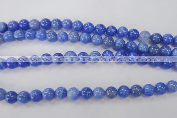 CAG4302 15.5 inches 8mm round dyed blue fire agate beads