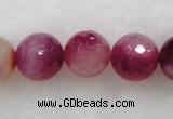 CAG432 15.5 inches 16mm faceted round agate beads Wholesale