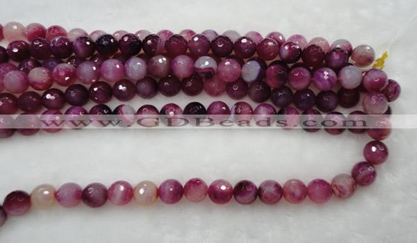 CAG432 15.5 inches 16mm faceted round agate beads Wholesale