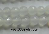 CAG4340 15.5 inches 4mm round white agate beads wholesale