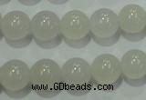 CAG4341 15.5 inches 6mm round white agate beads wholesale