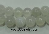 CAG4342 15.5 inches 8mm round white agate beads wholesale