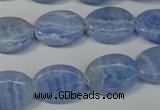 CAG4385 15.5 inches 13*18mm oval dyed blue lace agate beads