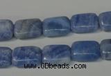 CAG4388 15.5 inches 10*14mm rectangle dyed blue lace agate beads