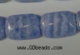 CAG4390 15.5 inches 18*25mm rectangle dyed blue lace agate beads