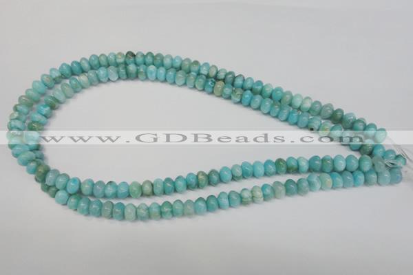 CAG4410 15.5 inches 5*8mm rondelle dyed blue lace agate beads