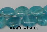 CAG4412 15.5 inches 12*16mm oval dyed blue lace agate beads