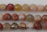 CAG4471 15.5 inches 6mm faceted round pink botswana agate beads