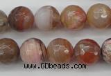 CAG4473 15.5 inches 10mm faceted round pink botswana agate beads