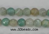 CAG4486 15.5 inches 6mm faceted round agate beads wholesale