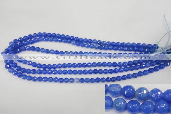 CAG4488 15.5 inches 6mm faceted round agate beads wholesale