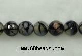 CAG451 15.5 inches 14mm faceted round agate beads Wholesale