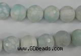 CAG4515 15.5 inches 10mm faceted round fire crackle agate beads