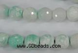 CAG4516 15.5 inches 10mm faceted round fire crackle agate beads