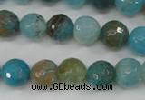 CAG4518 15.5 inches 10mm faceted round fire crackle agate beads