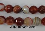 CAG4534 15.5 inches 10mm faceted round agate beads wholesale