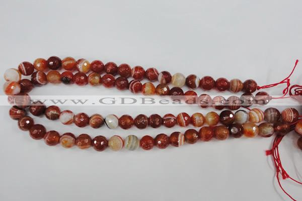 CAG4534 15.5 inches 10mm faceted round agate beads wholesale