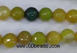 CAG4536 15.5 inches 10mm faceted round agate beads wholesale