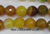 CAG4550 15.5 inches 12mm faceted round agate beads wholesale