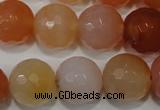 CAG4584 15.5 inches 16mm faceted round agate beads wholesale